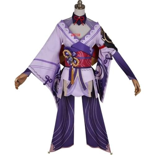Game Genshin Impact Raiden Shogun Cosplay Costume Combat Dress Outfit Baal Lovely Uniform Halloween Carnival Party Costumes