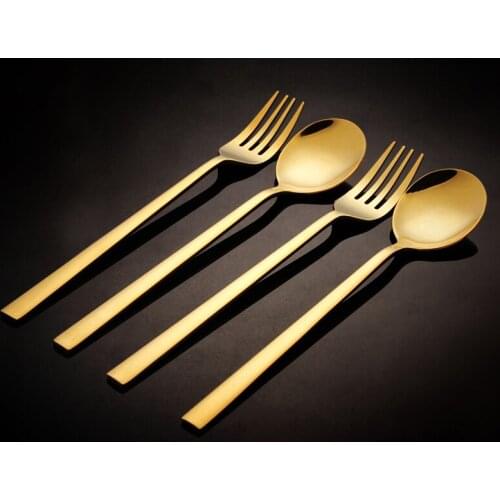 Two-Piece Spoon Fork Set With Box Stainless Steel Fork Spoon Anti-dirty And Hygienic Tableware