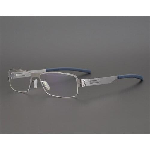 Square Frame Vintage Unisex Alloy Full Rim Myopia Eyewear Frame Black Silver Clear Lens Goggle Optical Eye glasses Frame