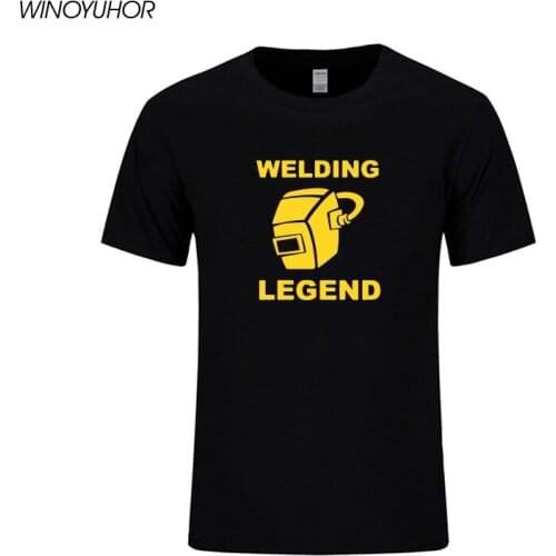Welding Legend T Shirt Men Novelty Funny Mens Crew Neck Tops Work Welder Tool Short Sleeve Clothing Homme