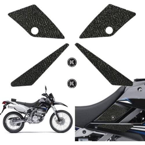 For KAWASAKI KLX 250S CAMO 250s Motorcycle Tank Grip Fuel Decal Sticker Traction Pad Side Knee Grip Friction Protector Stickers