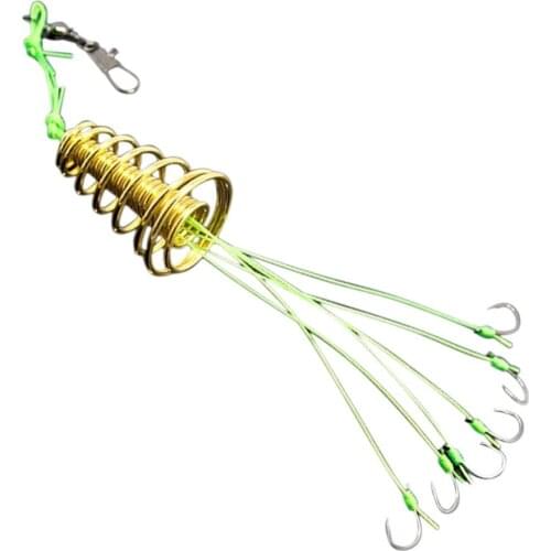 NEW 4Pcs Fishing Bait Spring Lures Anti-winding Explosion Bomb Hooks Fish Tackle