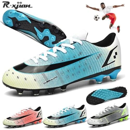 New Launched Ultralight Football Shoes Men Outdoor FG/TF Football Ankle Boots Childrens Non-slip Football Sports Shoes Unisex