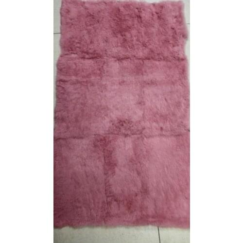 Genuine Dyed light red plate rabbit fur 50CM*110CM piece