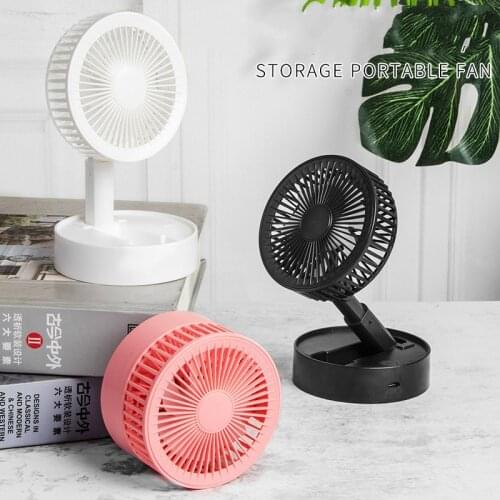 PTMJ New USB Charging Handheld Small Fan Portable Outdoor Mini Creative Desktop Office Folding Telescopic Fan Quiet desktop fan