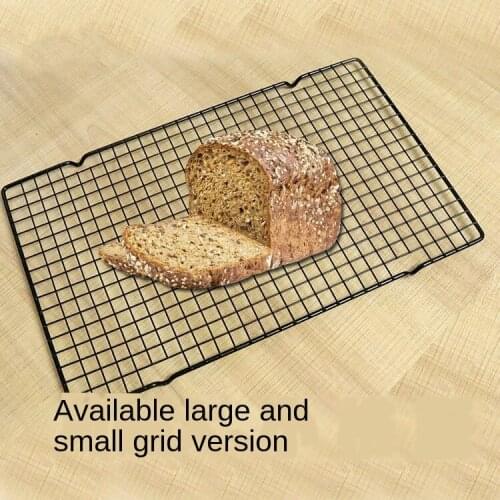 Carbon New Carbon Steel black Cake Cooling Rack Wire Grid Cool Rack Metal BBQ Cake Cooling Shelf Safe Oven Kitchen Baking Tools