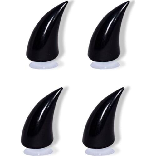 Retro Personality DIY Motorcycle Helmet Decor Horn Soft Plastic Motorbike Decor U1JF