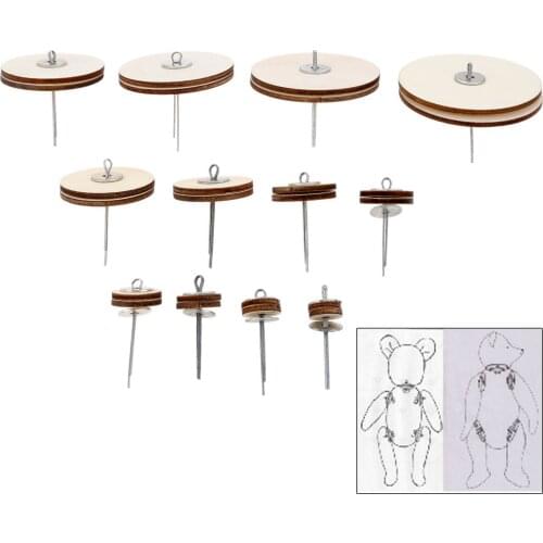 10set 12mm-55mm Bear Joint Doll DIY Handmade Amigurumi Accessories Puppet Teddy Bears Craft Toy Making joints Scrapbook-Parts