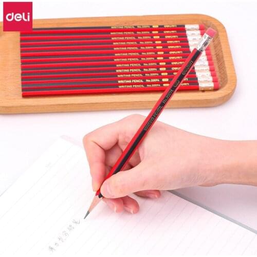 Deli Standard Pencils 50Pcs/set HB/2B Hexagon Pencils With Eraser for Child Learn to Write Comfortably School Writing Stationery