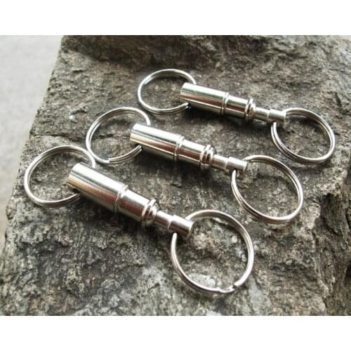 Tactical Backpack EDC Key Ring Carabiner Climbing Double Key Ring Locking Hanging Padlock Keychain Camping Hiking