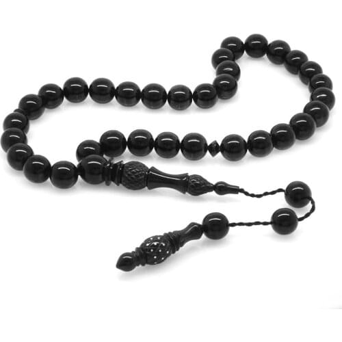 Tesbihane Caliper İşçilikli İmamesi Pen Embroidered Cutting Wheel Erzurum Oltu stone Rosary