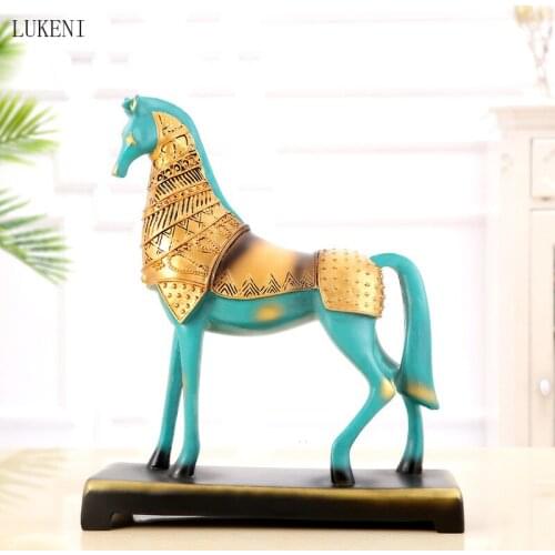 AMERICAN ANIMAL DECORATION DESKTOP CABINET DECORATION RETRO OFFICE DECORATION CREATIVE CRAFTS LIVING ROOM TANG HORSE DECORATION