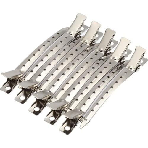 10/12PCS Stainless Steel Hair Clip Salon Hairdressing Duck Mouth Hairdresser Clips Hair Sectioning Clamp Tool