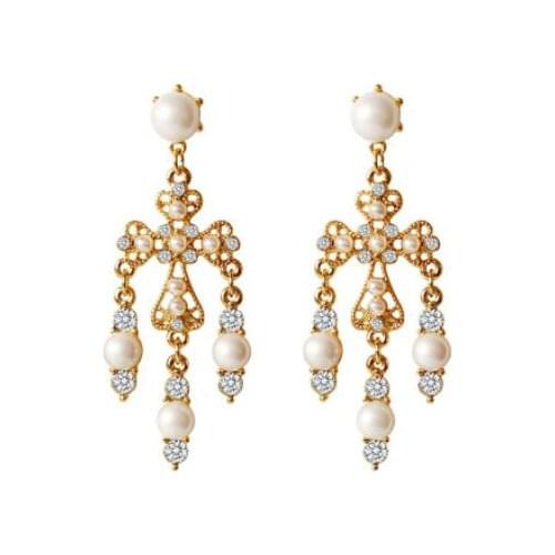 Prett Baroque earrings womens long palace retro Pearl Lovely Wedding pearl earring boucle d'oreille earrings brinco oorbellen