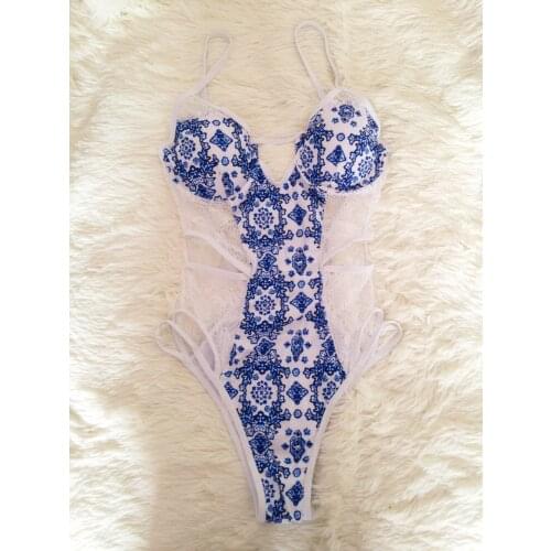 Halter Print swimsuit Sexy Lace swimwear women Floral bathing suit Retro bather biquini maillot de bain