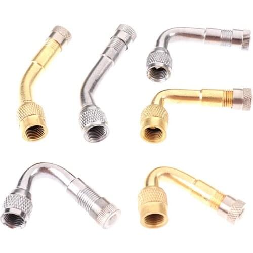 1Pc 45/90/135 Degree Brass Air Tyre Valve Extension Car Truck Bike Motorcycle Wheel Tires Parts