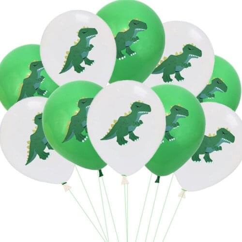 10 Pcs/Set 12inch Dinosaur Confetti Latex Balloons Jungle Wild Animal Party Decor Birthday Balloon Baby Shower Balloons Decor