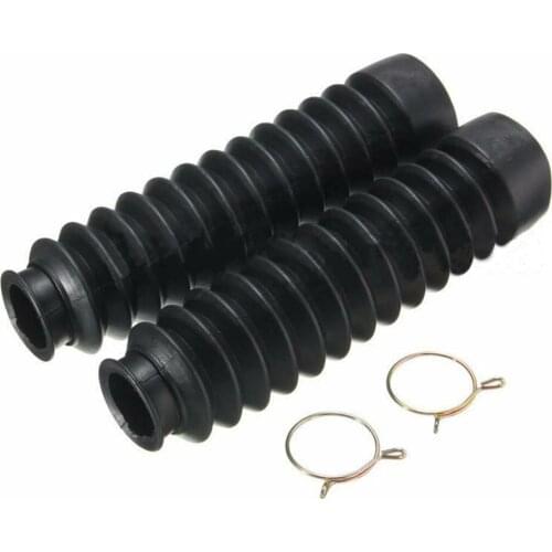 2pcs Fork Bellows Universal Off-Road Motorcycle Rubber Boot Dust Cap 13 Section Waterproof Durable Practical