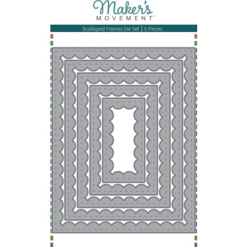 2021 AliliArts Metal Cutting Dies Scalloped frame diy Scrapbooking Photo Album Decorative Embossing PaperCard Crafts Die