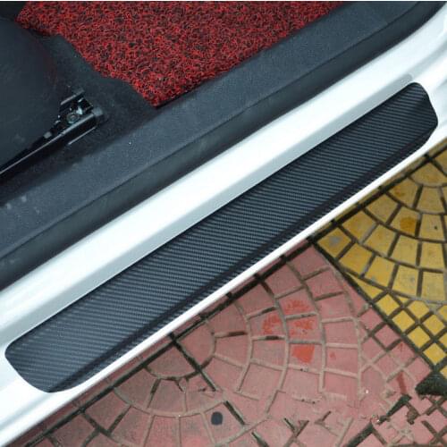 4D Carbon Fiber Car Door Sill Sticker Anti Scratch None Slip Door Sill Guard Lnterior Scuff For Ford Smax S-MAX Car Styling