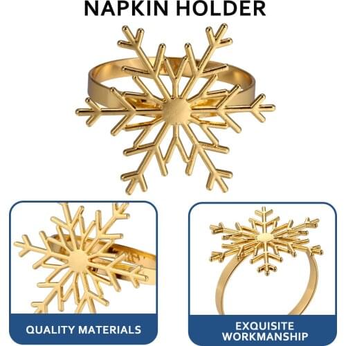 6Pcs Napkin Buckles Napkin Decorations Convenient Creative Napkin Clasps Napkin Clips for Kitchen Restaurant for Bar Party