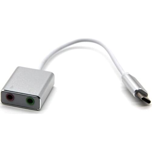 7.1 External USB Sound Card Type C / USB to 3.5mm Jack USB Audio Adapter Earphone Micphone for Macbook Computer Laptop PC
