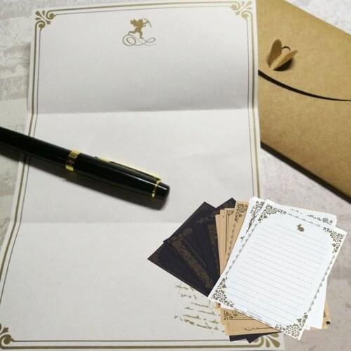 8 Sheets Vintage Retro Design Writing Stationery Paper Pad Note Letter Set M5TE