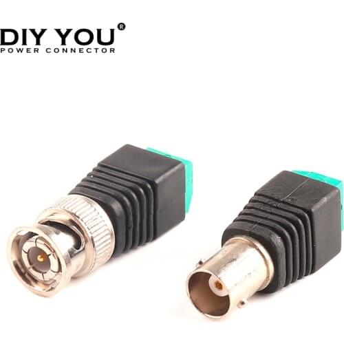 BNC DC male female plug adapter power supply Connector video 12V Led Strip Lights Connectors Coax Cat5 for TV Camera Accessories