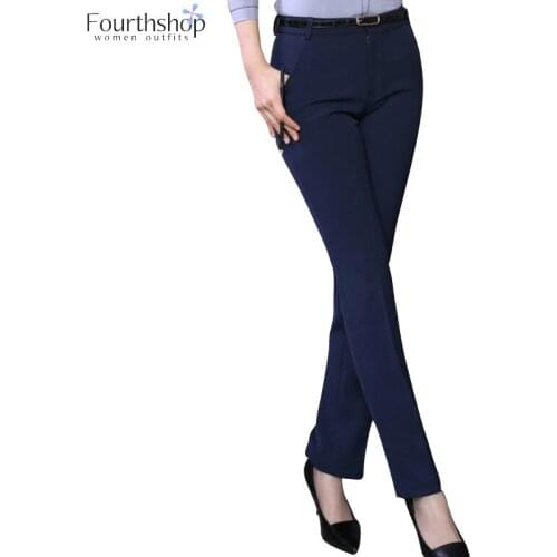 Office Work Formal Pants Women Business Lady Uniform Dress Pants Female Fashion Black Trousers Plus Size 4XL Spring Autumn 2021