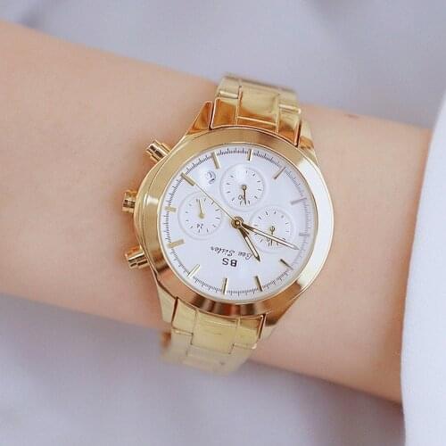 Bs Bee Sister Women Watch Famous Luxury Brands Unique Dress Women Wrist Watches Gold Ladies Wristwatches Relogio Feminino 2020