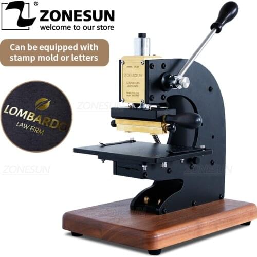 ZONESUN Digital Manual Leather Card Phone Shell Hot Stamping Machine Christmas Pattern Printing Machine With Infrared Locator