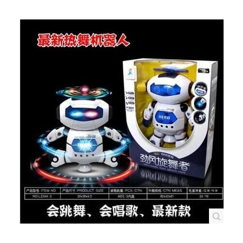 Auto-sensing robot dancing childrens toys luminous children creative music robot model 360-degree rotating robot #1