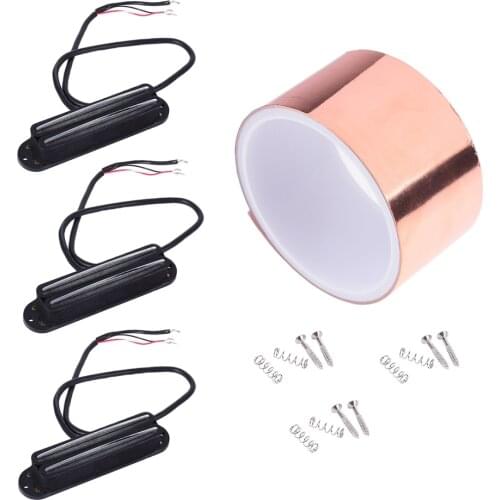 Shielding Tape 3x Guitar Pickup Humbucker Bridge 6 x Mounting Screws Springs for ST Electric Guitar