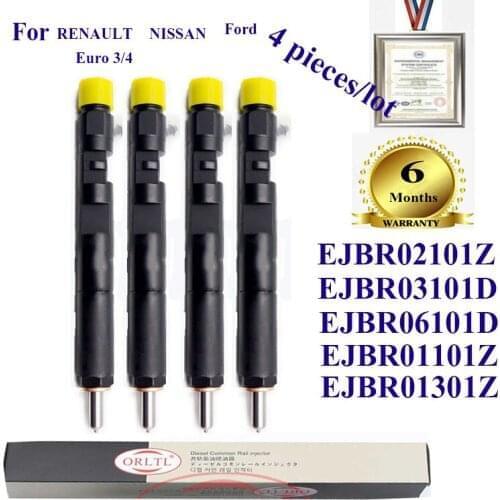 ORLTL NOZZLE EJBR02101Z EJBR03101D EJBR06101D EJBR01101Z EJBR01301Z Diessel Injector for RENAULT CLIO NISSAN FORD 4 pieces/lot