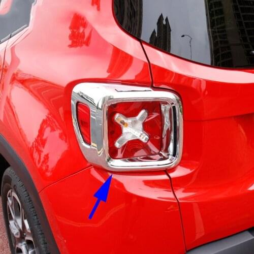 Chrome Rear Tail Light Taillight Cover Surrounds For Jeep Renegade 2015-2020