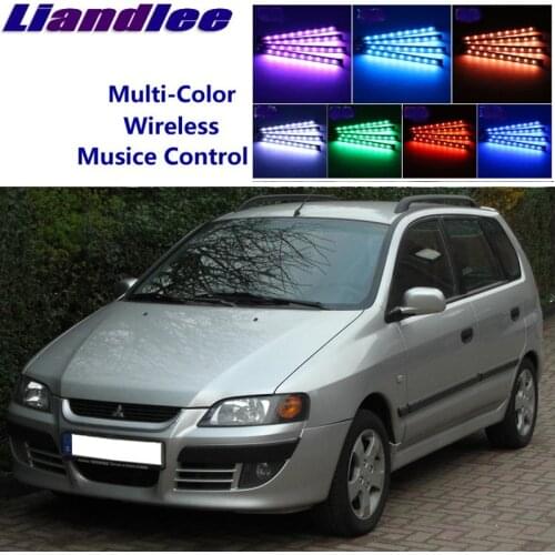 LiandLee Car Glow Interior Floor Decorative Seats Accent Ambient Neon light For Mitsubishi Space Wagon 1998~2004