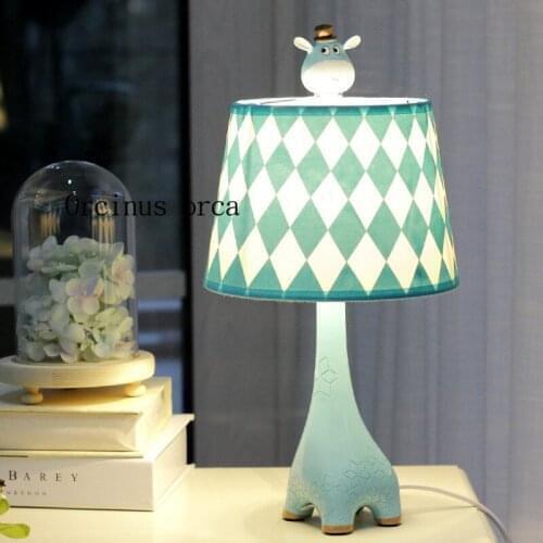 Cartoon creativity giraffe lamp children bedroom bedroom bedside lamp simple modern warm and lovely table lamp free shipping