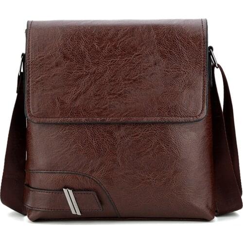 2021 Men Bag Casual Men Shoulder Bag Vintage Crossbody Bags High Quality PU Leather Handbag Business Men Messenger Bags Tote Bag