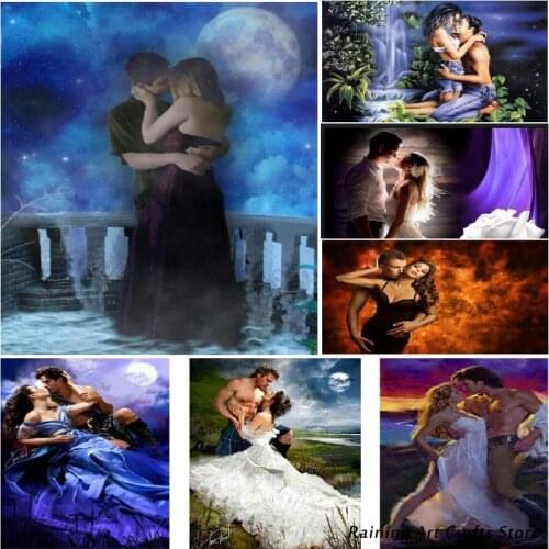 5D Diy Diamond Painting Couple Hot Kiss Mosaic Picture Cross Stitch Kits Rhinestone Embroidery Full Drill Home Decor Lover Gift