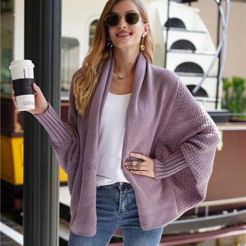 NEEDBO Cardigan Women Female Knit Sweater Women Autumn Cardigan for Women Large Size Batwing Sleeve Sweaters 2020 Outwear Tops