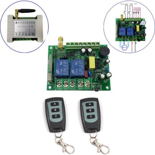 Limited Switch 110V 220V 10A 2CH Motor Remote Control Switch Forwards Reverse Up Down Stop ON OFF 433MHz/315MHz