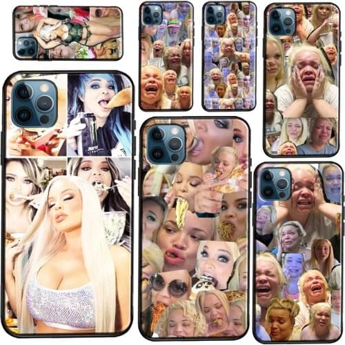 Trisha Paytas Sexy Eating Collage Soft Case For iPhone 12 Pro Max Mini 11 Pro Max X XR XS Max SE 2020 8 7 Plus Phone Cover