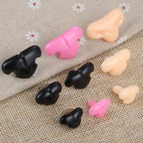 100Sets Toys Fox Nose Plastic Safety Noses & Washers Doll Nose Puppets Doll Teddy Bear Stuffed Toys Animal Scrapbooking DIY Nose