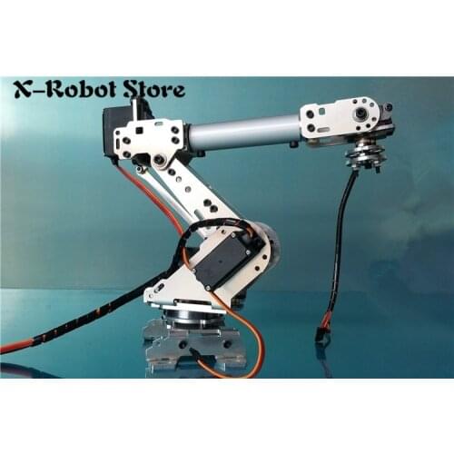 6DOF robot arm CNC aluminum robotic arm frame ABB industrial robot model 6 DOF robot arm MG996R Servo