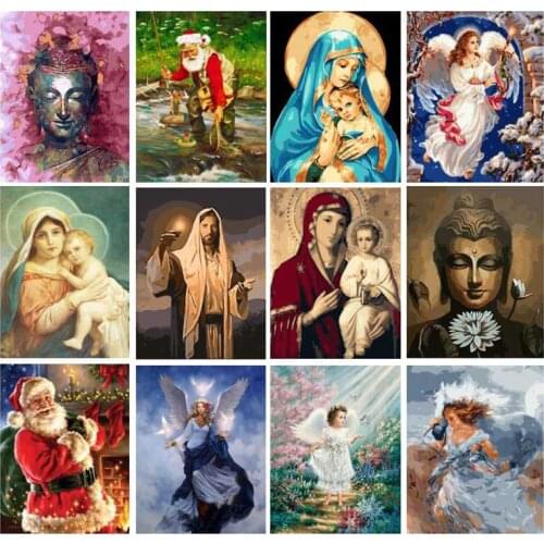 Shakyamuni Painting By Numbers Buddha Painting Digital Oil Painting On Canvas Coloring By Numbers For Home Decor