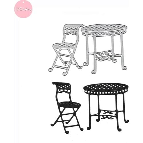 Table and Chair Metal Cutting Dies Scrapbooking Embossing Folders for Card Making Craft Stencil DIY Stamps and Slimline Dies