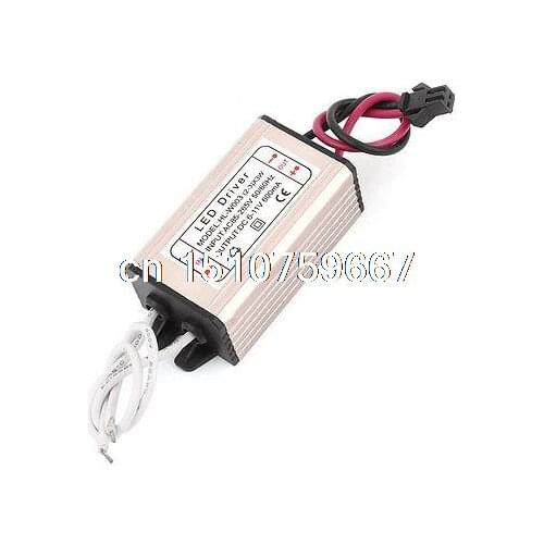 Waterproof LED Driver Power Supply Adapter AC 85-265V to DC 6-11V 600mA 2-3x3W