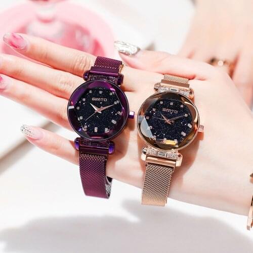 Star Sky Crystal Women Watches Luxury Brand Rose Gold Quartz Ladies Watch Steel Clock Female Casual Wristwatch relogio feminino