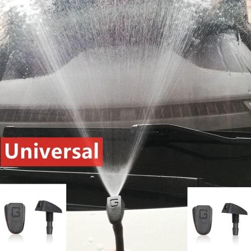 1/2pcs Universal Car Front Windshield Windscreen Washer Jet Nozzles Water Fan Spout Cover Washer Outlet Wiper Nozzle Adjustment