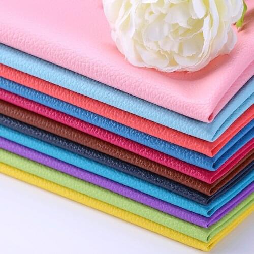 1m/Piece Color 0.7mm Thick PU Large Lychee Leather Fabric DIY Sofa Cushion Headboard Soft Bag Background Wall Artificial Leather